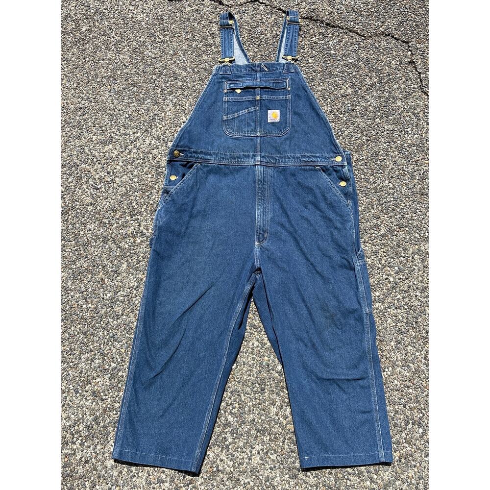 Carhartt Loose Fit carpenter Overalls OR4672-M Blue Denim workwear grunge 40x28